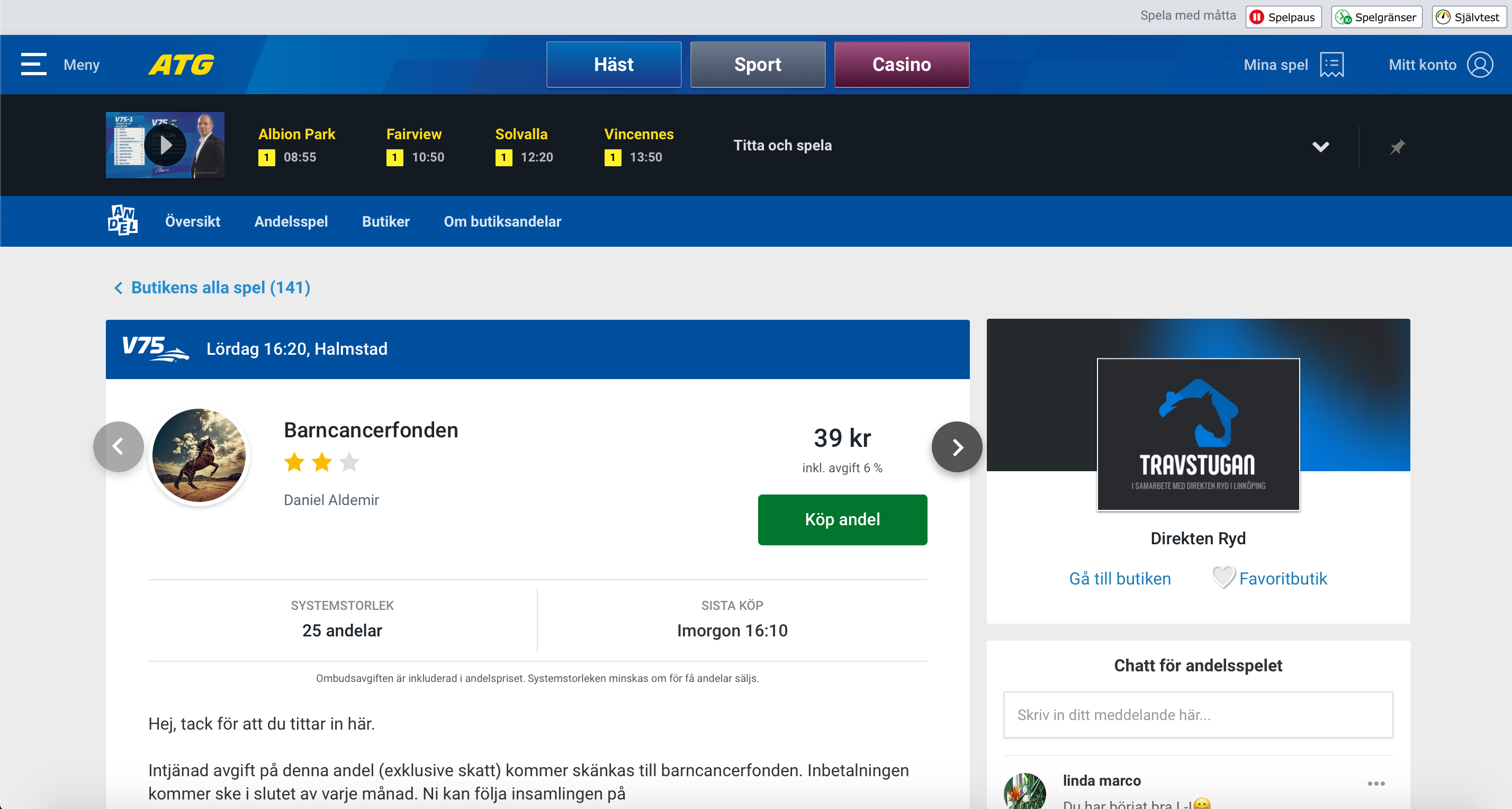 ATG tillsammans - Andel