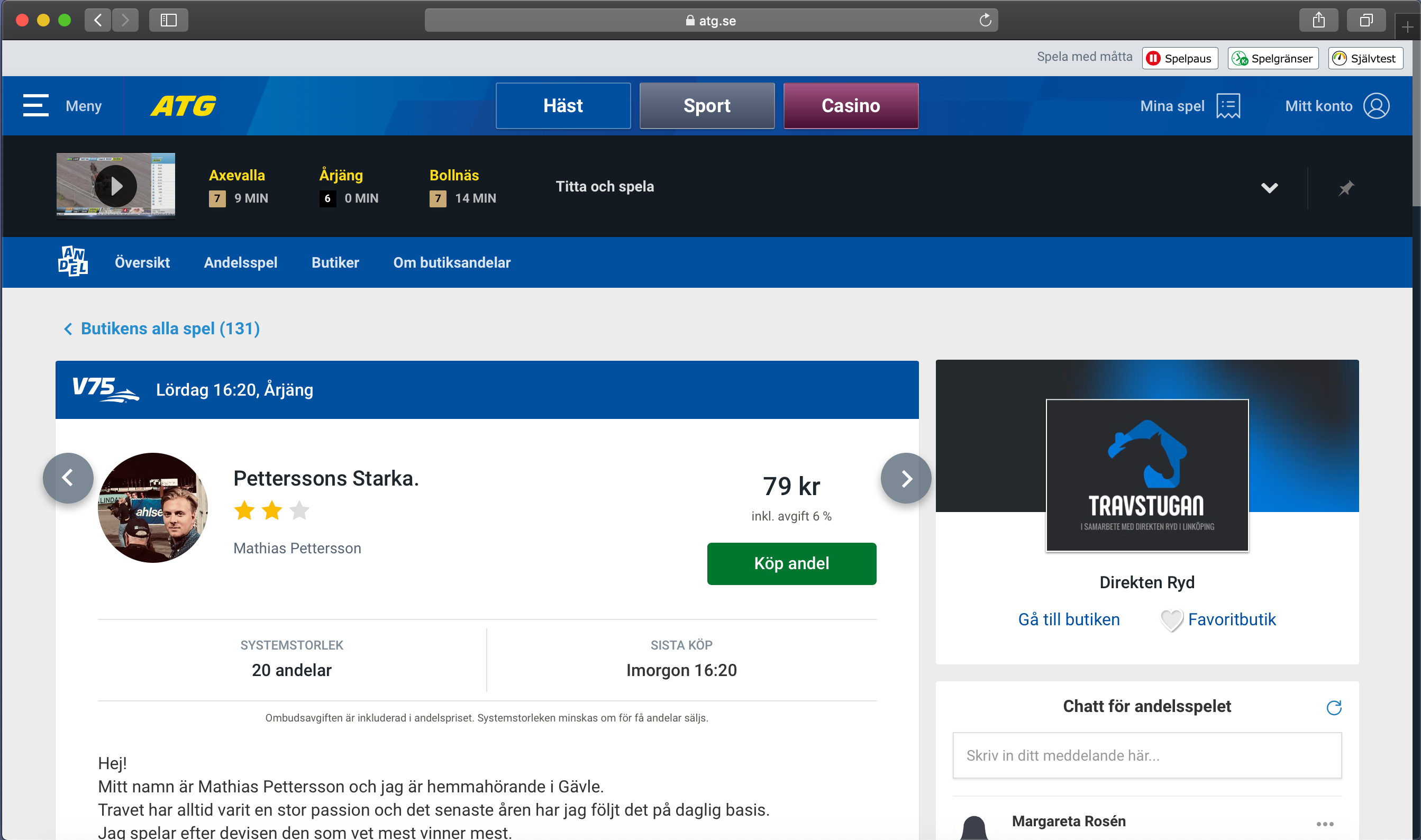 Andelar på butiksandelar