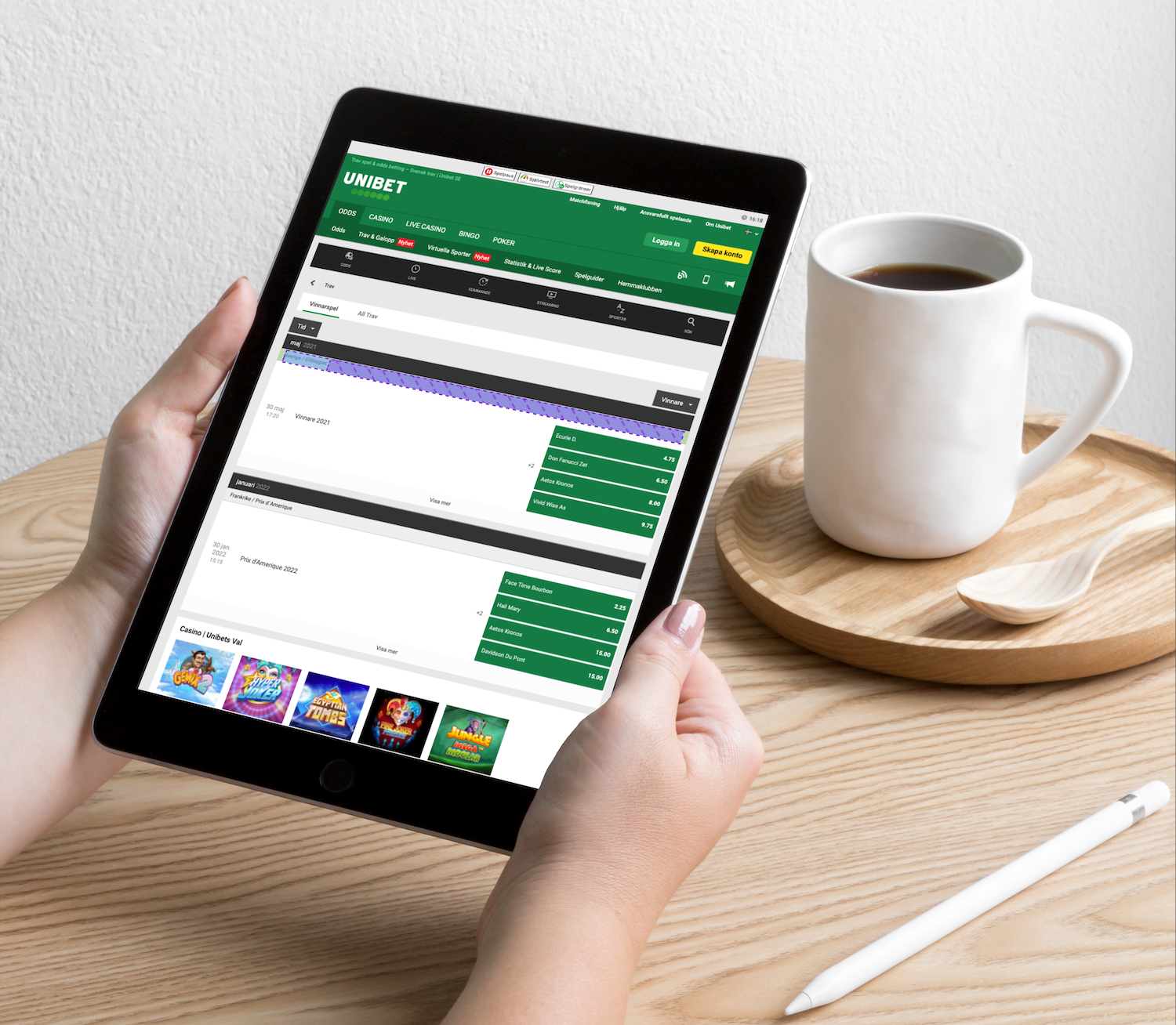 Unibet på Ipad