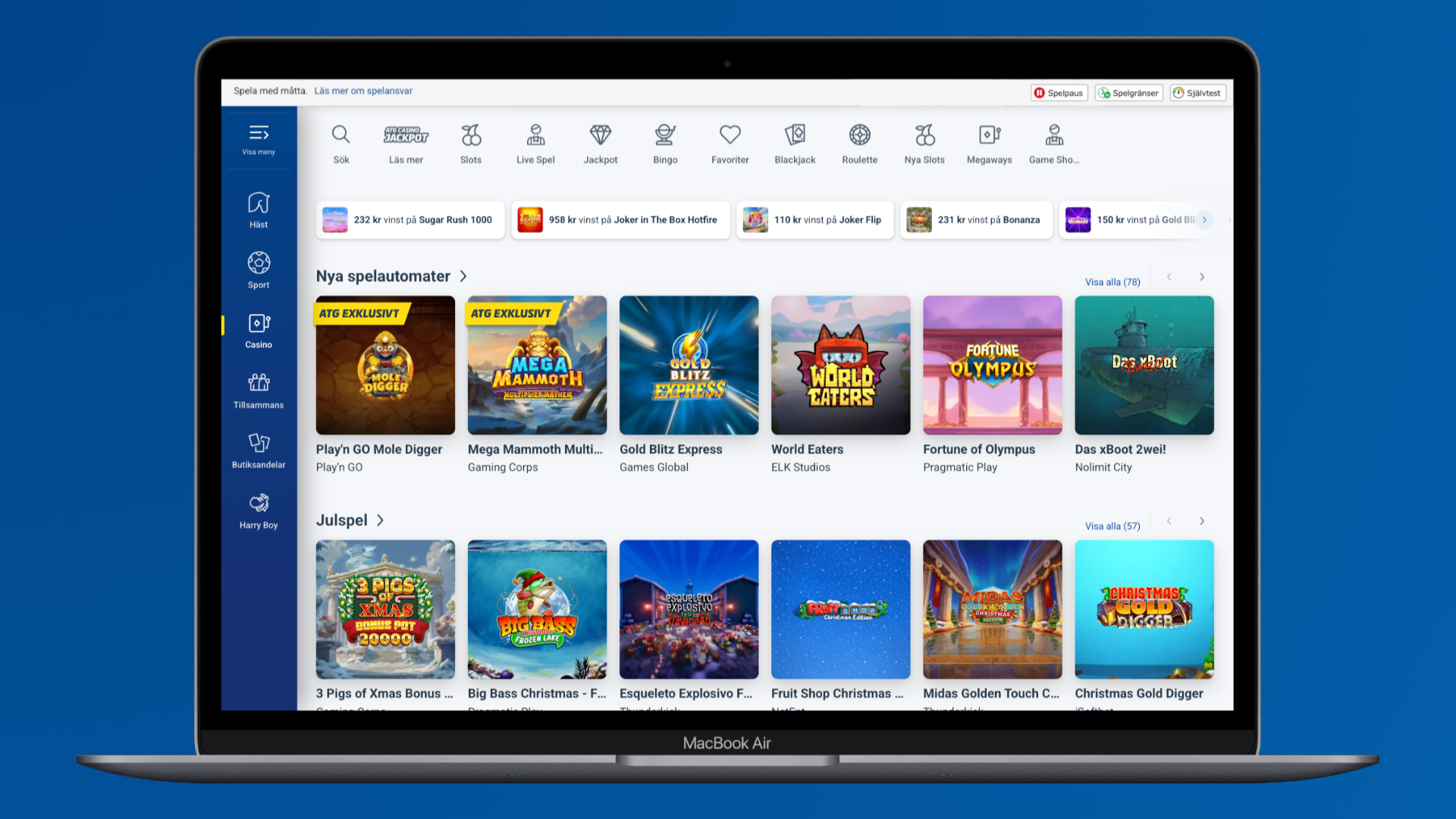 ATG Casinos startsida