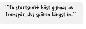 En startsnabb hast